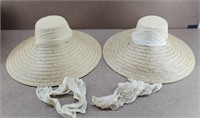 Twin Kentucky Derby Straw Bonnet Hats