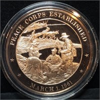 Franklin Mint 45mm Bronze US History Medal 1961