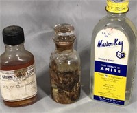 Vintage Fluorescing Clear Glass Medication Bottles