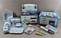Dollhouse Kitchen Set & Childs Aluminum Set