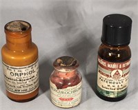Vintage Brown & Clear Medication Bottles