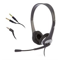 Cyber Acoustics Stereo Headset, 3.5mm stereo & Y-a