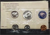 1965 Special Mint Set in Envelope, Silver Kennedy