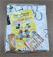 1974 Disney Mickey & Minnie Coloring Cloth