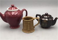 Tea Pots- McCormick & Black Porcelain and Mug