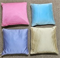 4pc Satin Silk Toss Pillows