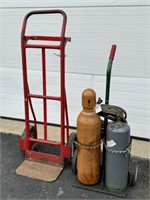Small Oxy/Acetelyne Tanks & Cart & Red Two Wheeler