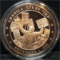 Franklin Mint 45mm Bronze US History Medal 1952