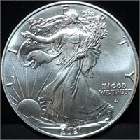 2021 1oz Silver Eagle Gem BU