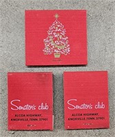 3pc Silk Senator's Club Matchbooks
