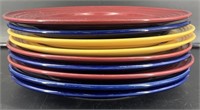 9 Multi Colored Ceramic Plates