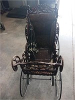 Antique wicker buggy