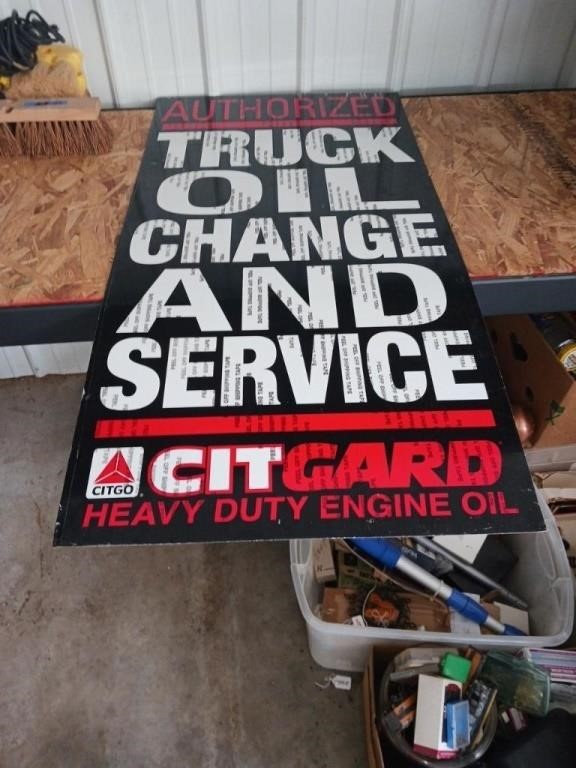 Citgo truck oil change sign