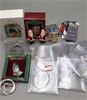 Christmas Ornament Lot, Glass & Pewter