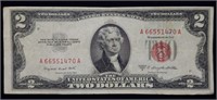 1953 B $2 Red Seal United States Note Nice