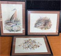 Set of 3 J. Lockhart Wildlife Prints