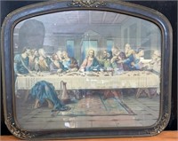Vintage Decorative Framed Last Supper Art