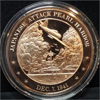 Franklin Mint 45mm Bronze US History Medal 1941