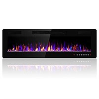 Electactic 50 inches Electric Fireplace Recessed a