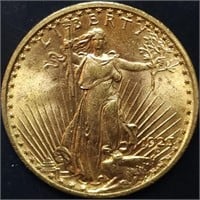 1923 $20 Saint Gaudens Gold BU Nice Coin