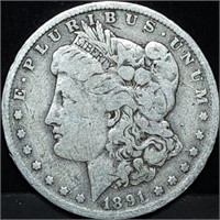 1891-O Morgan Silver Dollar