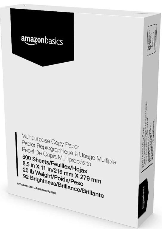 AmazonBasics Multipurpose Copy Printer Paper -