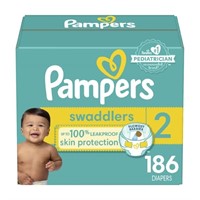 Pampers Diapers Size 2, 186 Count - Swaddlers