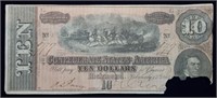 1864 Confederate $10 Banknote T-68