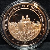 Franklin Mint 45mm Bronze US History Medal 1895