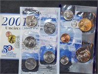 2001 Philadelphia 10-Coin Mint Set in Envelope