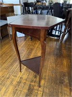 Antique Triangle End Table 29"H