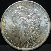 1883-O Morgan Silver Dollar Gem BU Toned