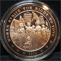 Franklin Mint 45mm Bronze US History Medal 1912