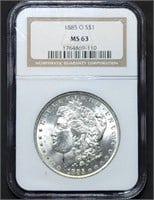1885-O Morgan Silver Dollar NGC MS63 Nice!