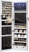 SONGMICS 6-LED Wall-Mounted Jewelry Cabinet with