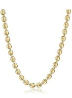 14K Gold Pl Sterling Link Chain Stacking Necklace