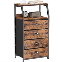 Furnulem Tall 4 Drawers Dresser, Vertical Storage