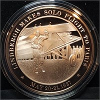 Franklin Mint 45mm Bronze US History Medal 1927