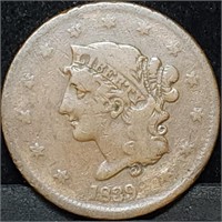 1839 US Large Cent