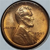 1945-D Lincoln Wheat Cent BU Nice