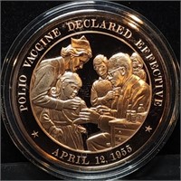 Franklin Mint 45mm Bronze US History Medal 1955
