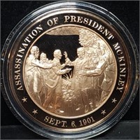 Franklin Mint 45mm Bronze US History Medal 1901