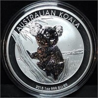 2015 Australia 1oz Silver Koala Gem BU in Capsule