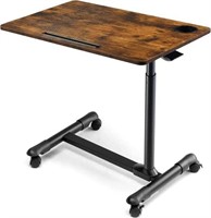 ETHU Overbed Table with Wheels, Upgrade Rolling