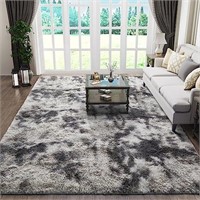 Ophanie Grey and White Area Rugs for Living Room
