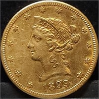1899-S $10 Liberty Gold Eagle, Nice Coin