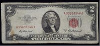 1953 A $2 Red Seal United States Note Nice