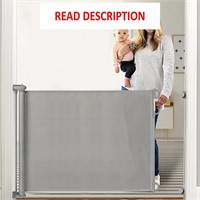 $57  Retractable Baby Gate  33Tall x 71Wide  Gray