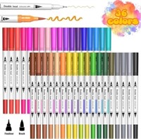 BOIROS 36 Colors Dual Tip Brush Markers Pen