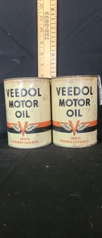 Veedol motor oil 1 Qt. Empty metal can
